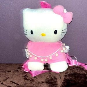 Vintage Hello Kitty Sanrio plush backpack RARE 2000s